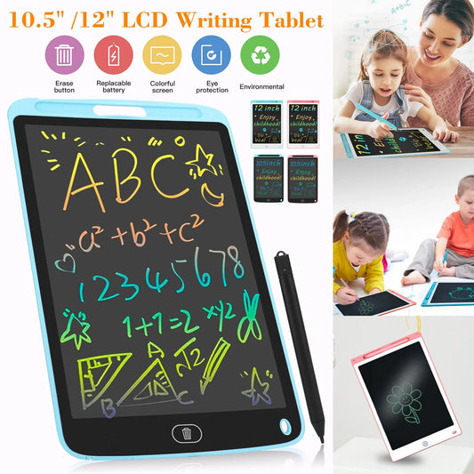 12" LCD Writing Tablet – Colorful Screen Doodle Board for Kids & Adults, Eco-Friendly Drawing Pad